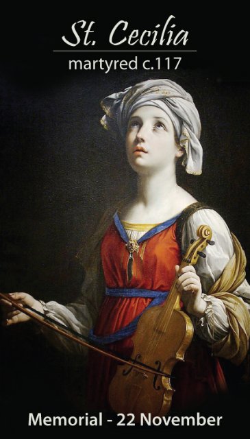 St. Cecilia Prayer Card